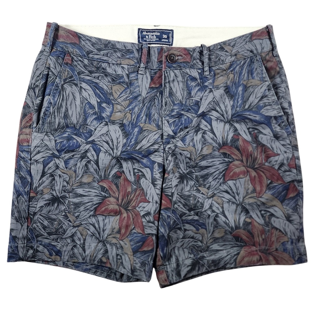 Abercrombie & Fitch Mens Floral‎ Shorts Stretch Casual Summer Y2K Size 30